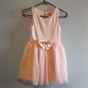 Zunie Blush Pink Party Dress with Tulle Skirt